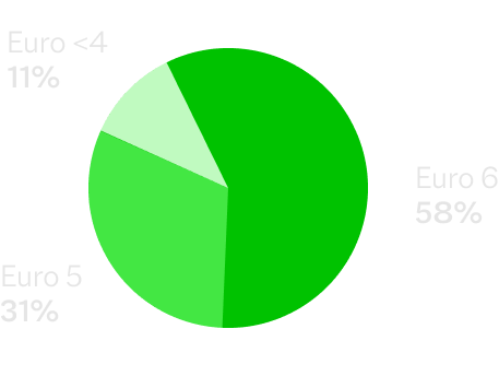 Grafico a torta tipologia di camion